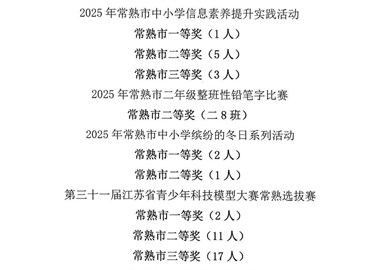五月学生获奖